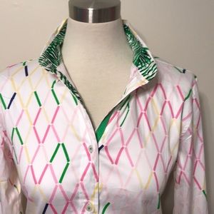 Tizzie button down top - size M